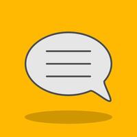 Conversation Filled Shadow Icon vector