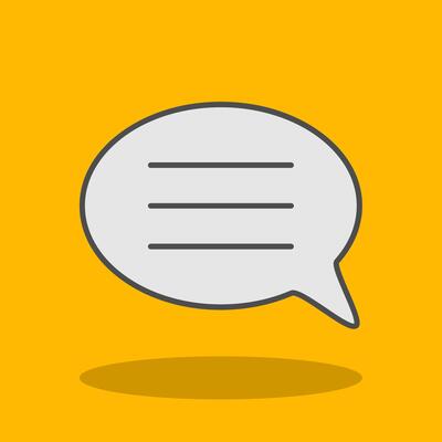 Conversation Filled Shadow Icon
