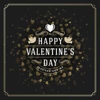 Valentines Day greeting card or poster illustration vector