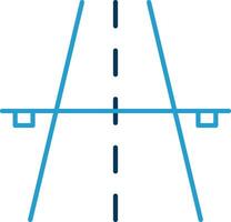 Highway Line Blue Two Color Icon vector