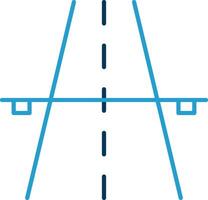 Highway Line Blue Two Color Icon vector