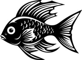 Fish, Minimalist and Simple Silhouette - illustration vector