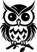 Owl Baby - Minimalist and Flat Logo - illustration vector