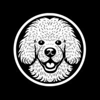 bichón frise - minimalista y plano logo - ilustración vector