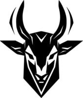 Goat, Black and White illustration vector