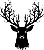 Elk, Minimalist and Simple Silhouette - illustration vector