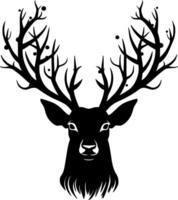 Elk, Minimalist and Simple Silhouette - illustration vector