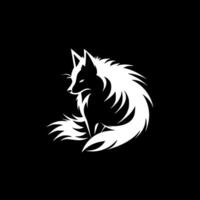 Fox, Black and White illustration vector