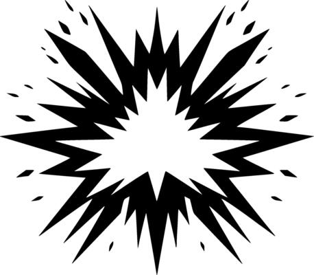 Explosion, Minimalist and Simple Silhouette - illustration