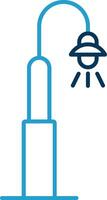 Street Light Line Blue Two Color Icon vector