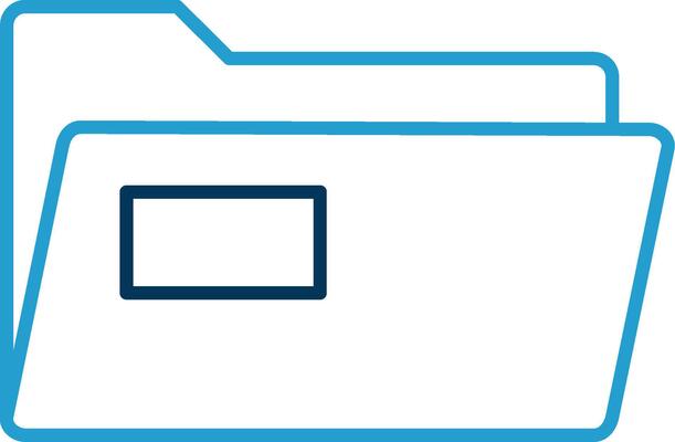 Folders Line Blue Two Color Icon