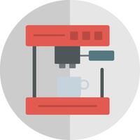 Coffee Machine Flat Scale Icon vector