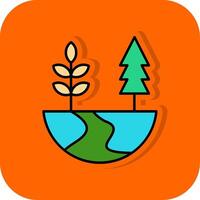 naturaleza lleno naranja antecedentes icono vector