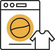 Laundry Skined Filled Icon vector