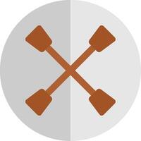 Paddles Flat Scale Icon vector