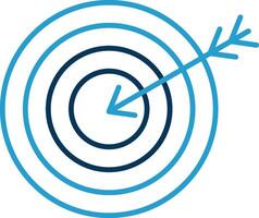 Objective Line Blue Two Color Icon vector