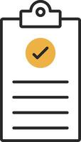 Checklist Skined Filled Icon vector