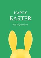 Happy Easter 3d greeting card congratulations bunny design template realistic vector