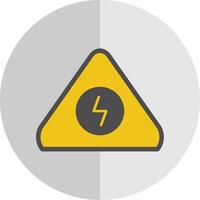 Electrical Danger Sign Flat Scale Icon vector