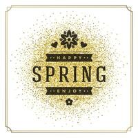 Spring Typographic Poster or Greeting Card Design. vector