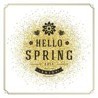 Spring Typographic Poster or Greeting Card Design. vector