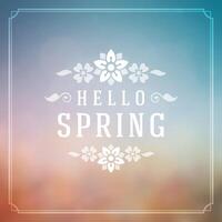 Spring Typographic Poster or Greeting Card Design. vector