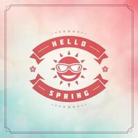 Spring Typographic Poster or Greeting Card Design. vector