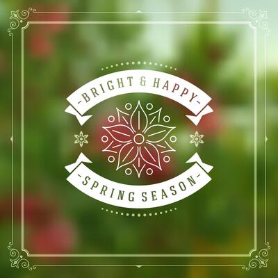 Spring Typographic Greeting Card or Poster Design