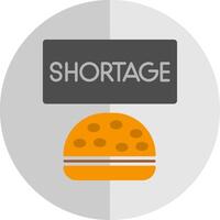 Shortage Flat Scale Icon vector