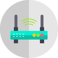 Wifi Router Flat Scale Icon vector