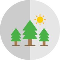 Pine Trees Flat Scale Icon vector