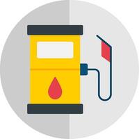 Fuel Station Flat Scale Icon vector