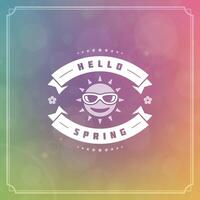 Spring Typographic Greeting Card or Poster Design. vector