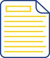 Document Line Two Color Icon vector