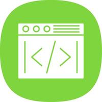 Coding Line Two Color Icon vector