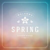 Spring Typographic Poster or Greeting Card Design vector