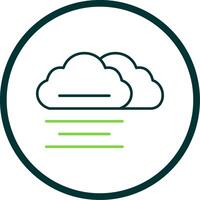 Mist Line Circle Icon vector