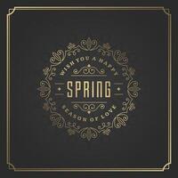 Spring Typographic Poster or Greeting Card Design. vector