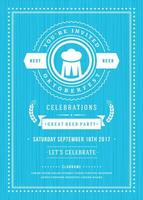 Oktoberfest beer festival celebration retro typography poster or flyer vector