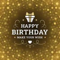 Happy birthday make your wish vintage greeting social media post template design illustration vector