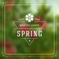 Spring Typographic Greeting Card or Poster Design vector