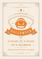 Halloween celebration night party poster or flyer design vector