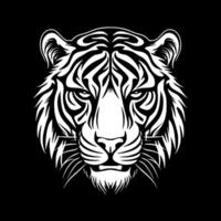 tigre, negro y blanco ilustración vector