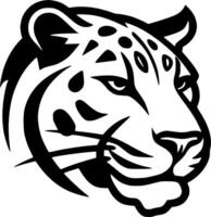 Leopard - Black and White Isolated Icon - illustration vector