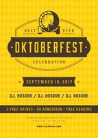 Oktoberfest beer festival celebration retro typography poster vector