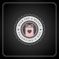 Valentines Day Card With Heart vector