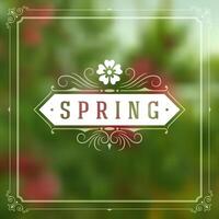 Spring Typographic Greeting Card or Poster Design. vector