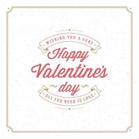 Valentines Day Card With Heart vector