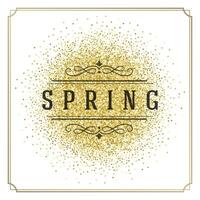 Spring Typographic Poster or Greeting Card Design. vector