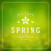 Spring Typographic Poster or Greeting Card Design vector